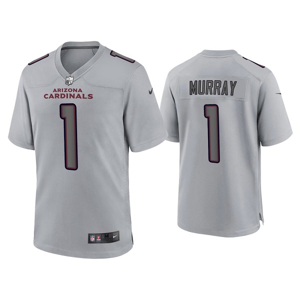 Men's Arizona Cardinals #1 Kyler Murray Gray Atmosphere Fashion Stitched Game Jersey - Click Image to Close